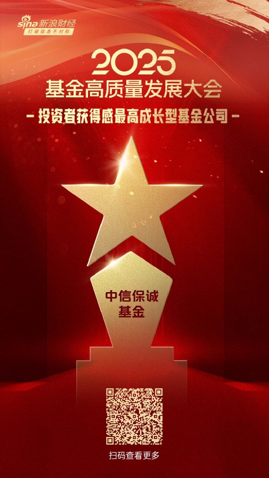 宝利配资 2025公募基金荣誉榜：中信保诚基金获得2025投资者获得感最高成长型基金公司荣誉